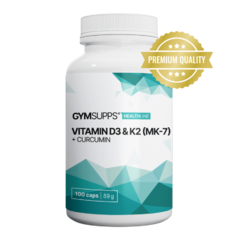 GymSupps Vitamin D3+K2 (MK-7) + Curcumin