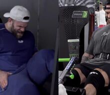 Chris Bumstead and Iain Valliere on a killer joint leg workout