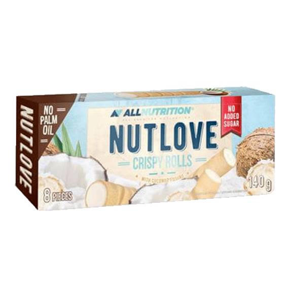 Allnutrition Nutlove Crispy Rolls 140g - vegan, vanilka