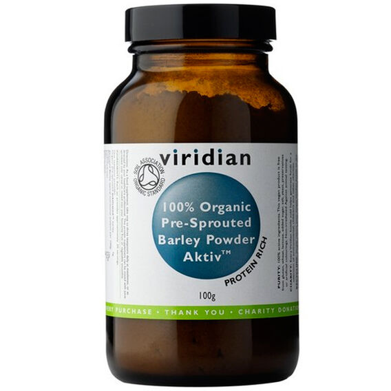 Viridian 100% Organic Activated Barley Powder 100 g bez příchutě