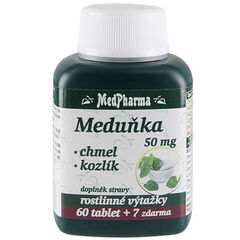 MedPharma Meduňka 50 mg + chmel + kozlík