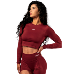 Nebbia Seamless crop top s dlouhým rukávem POWER 892