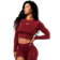 Červená Nebbia Seamless crop top s dlouhým rukávem POWER 892