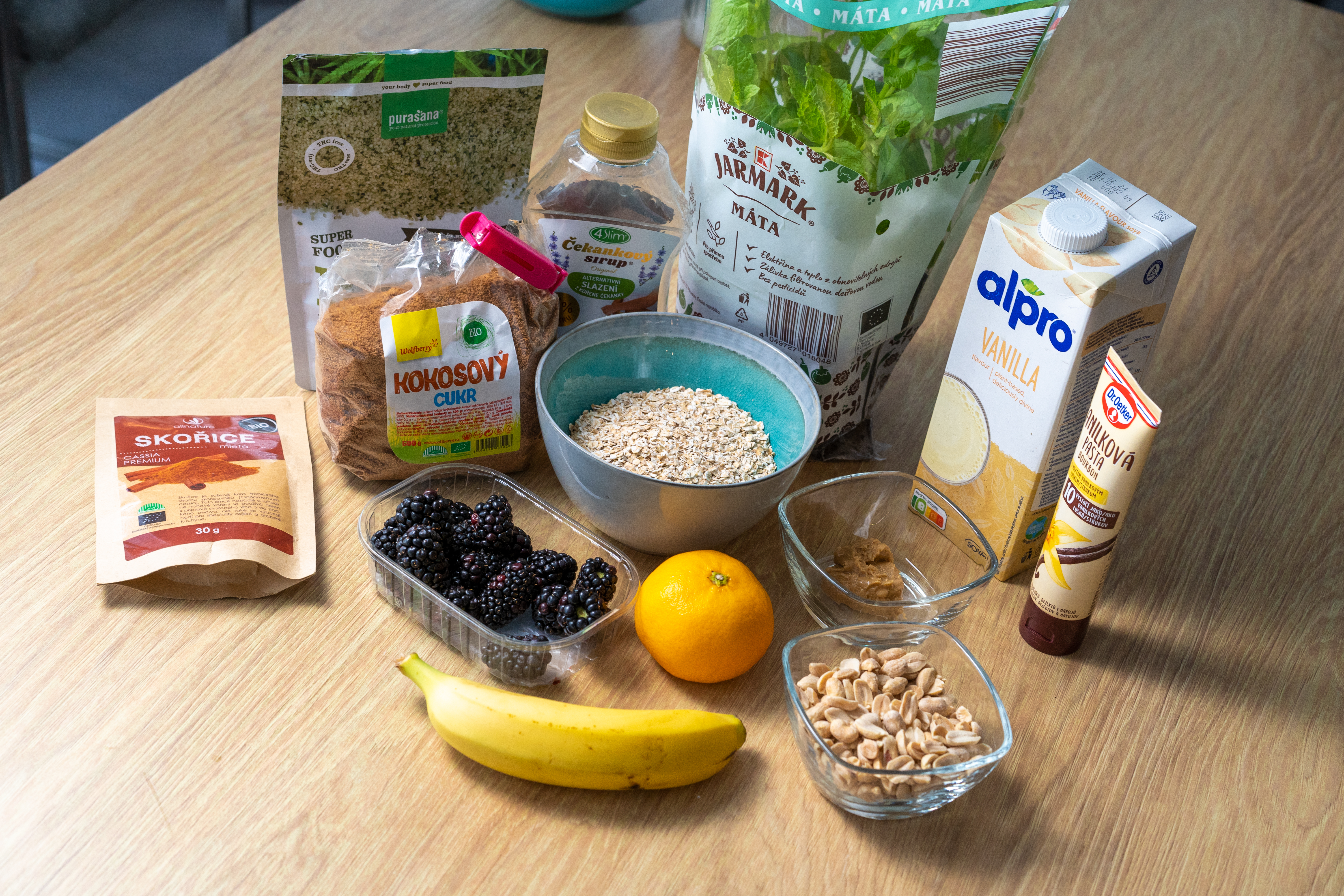 Ovesná arašídová kaše - nutriční hodnoty