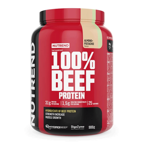 Nutrend 100% Beef Protein 900g - mandle, pistácie