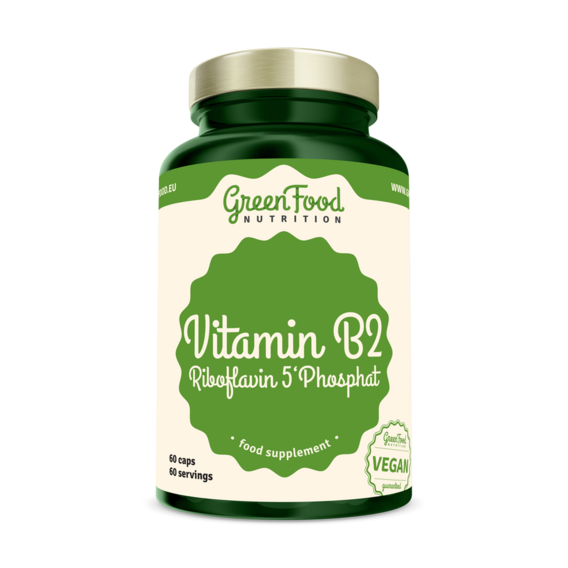 GreenFood Vitamin B2 Riboflavin 5'Phosphat - 60 kapslí