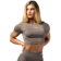 Světle hnědá ASH Nebbia Seamless crop top s krátkým rukávem POWER 891