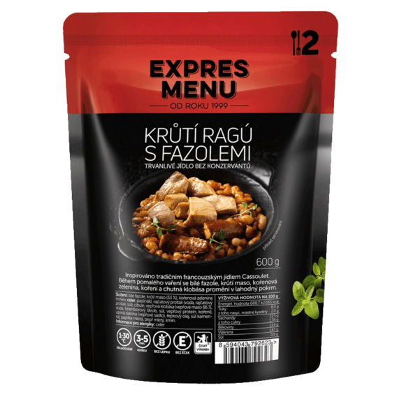 Expres menu Krůtí ragú s fazolemi (2 porce) - 600g