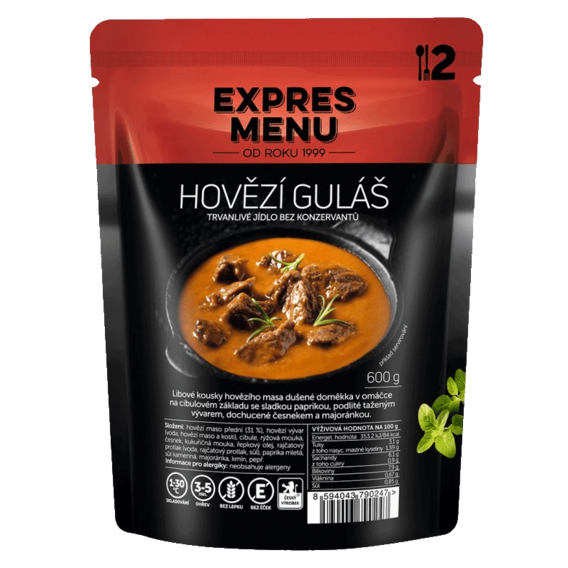 Expres menu Hovězí guláš (2 porce) - 600g