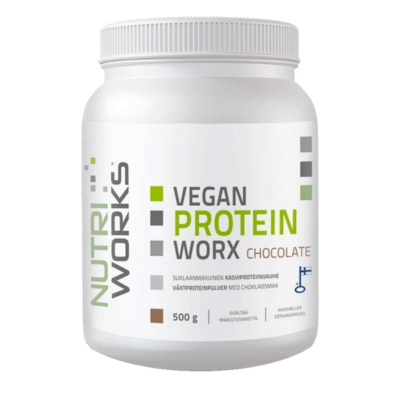 NutriWorks Vegan Protein Worx 500g - čokoláda