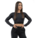 Černá Nebbia Dámský crop top s dlouhým rukávem INTENSE Perform 839
