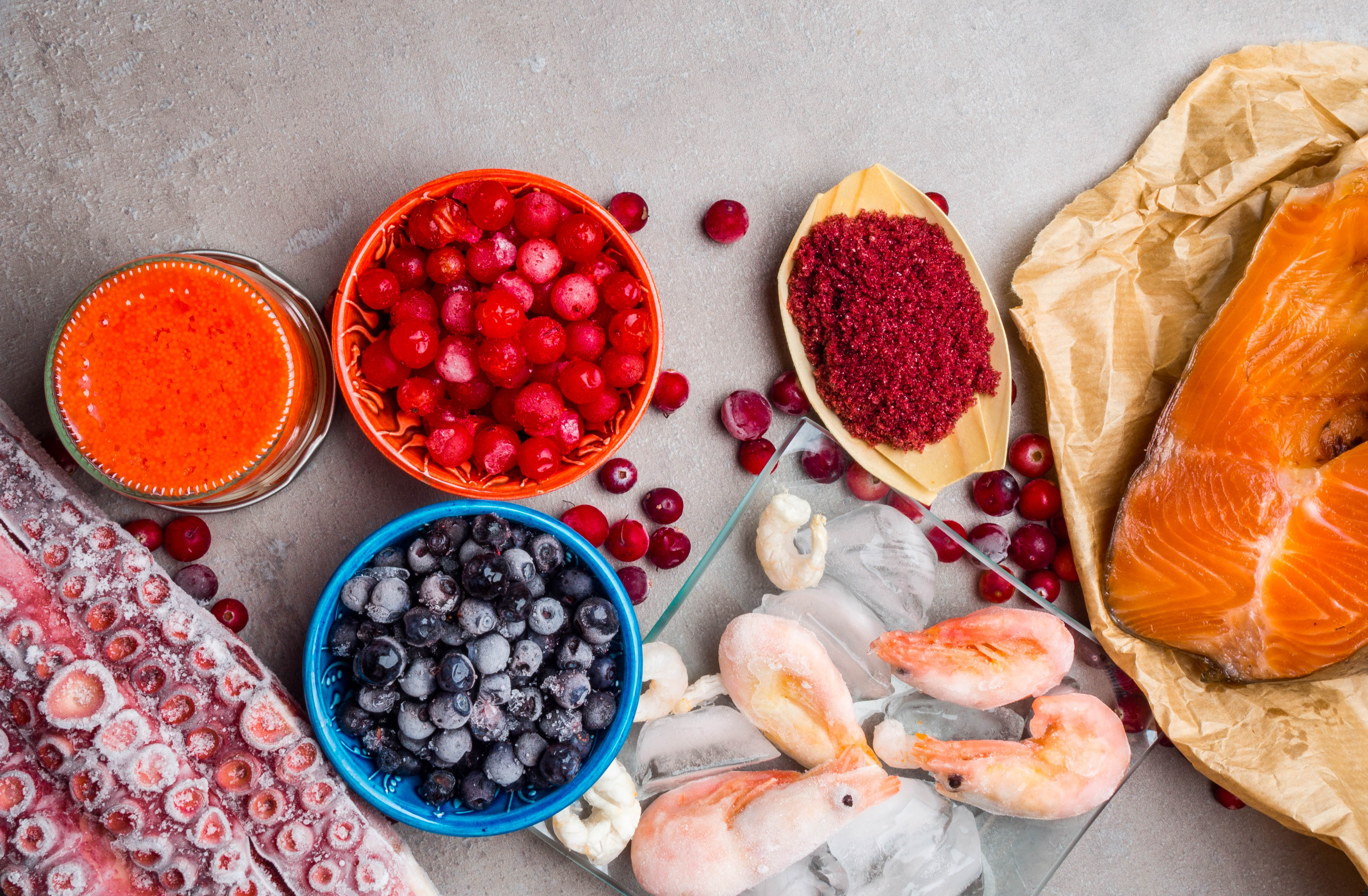 Astaxanthin v potravinách Astaxanthin v potravinách