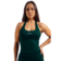 Tmavě zelená Nebbia Halter top s vestavěnou podprsenkou PRIMAL 863