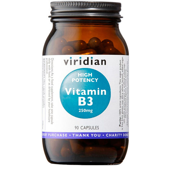 Viridian High Potency Vitamin B3 - 90 kapslí