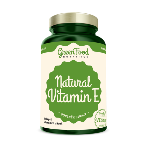 GreenFood Natural Vitamin E - 60 kapslí