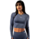 Šedá Nebbia Seamless crop top s dlouhým rukávem POWER 892