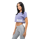 Fialová Nebbia Crop top tričko POWERHOUSE 279
