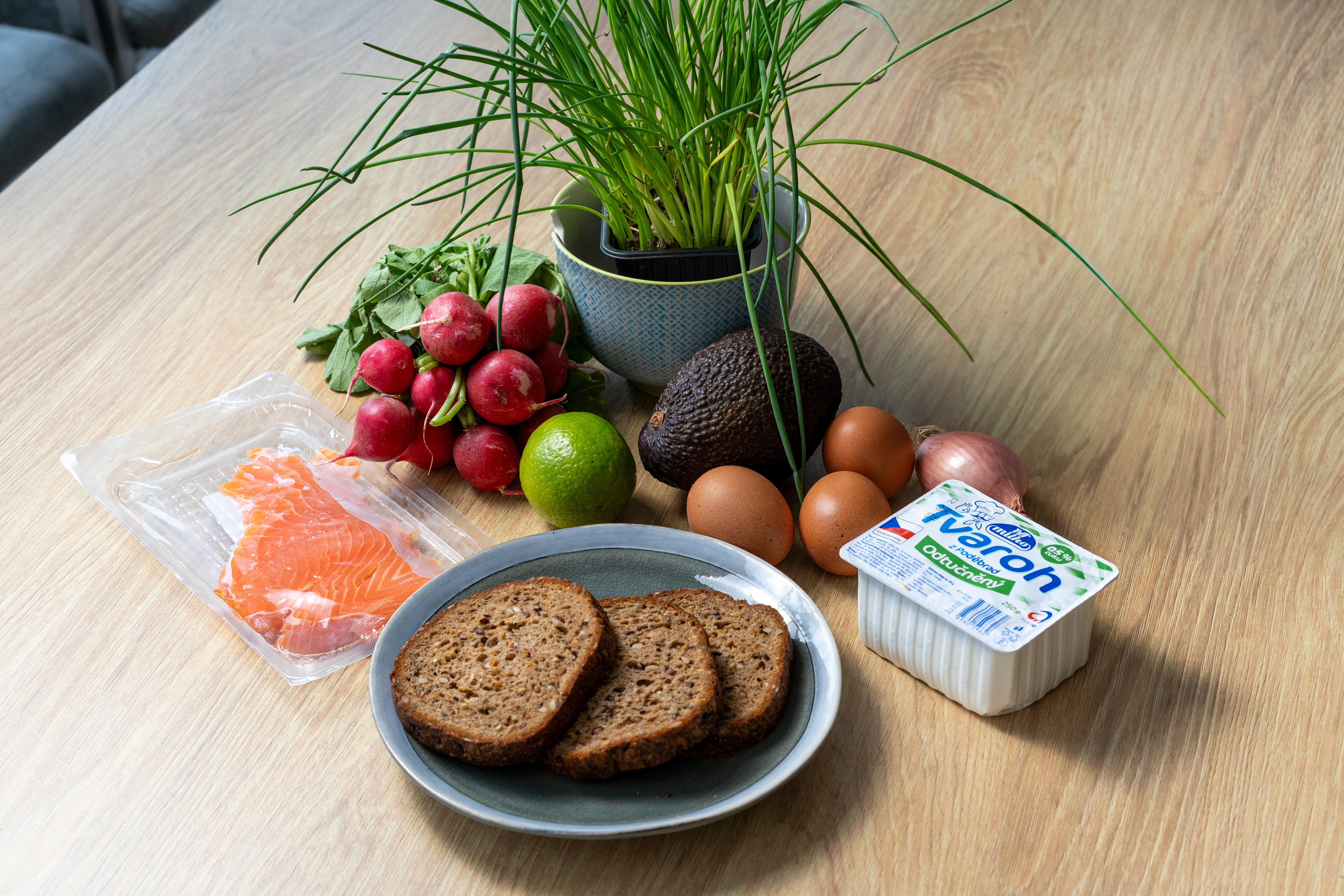 Avokádový toast- ingredience Avokádový toast- ingredience