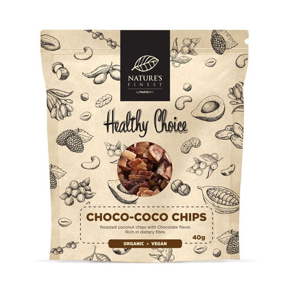 Nutrisslim Choco-Coco Chips BIO 40 g bez příchutě