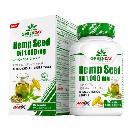Amix Hemp Seed Oil 1.000mg - 60 kapslí
