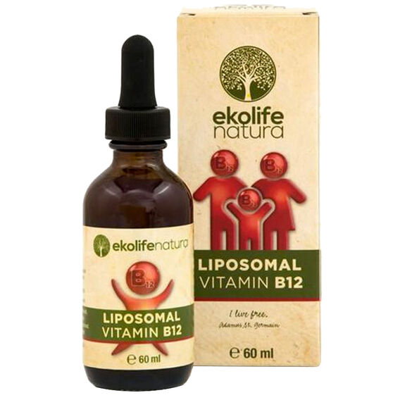 Ekolife Natura Liposomal Vitamin B12 60ml - vanilka, meruňka