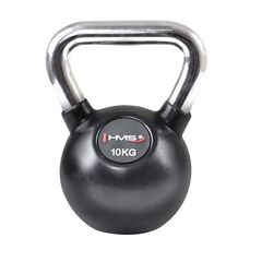 HMS Vinylový kettlebell s chromovaným úchopem