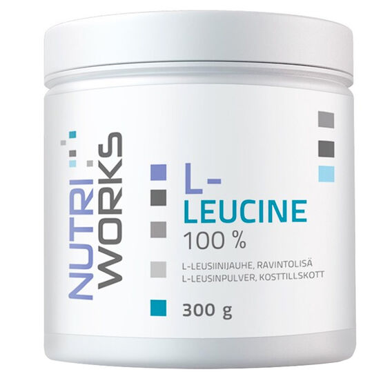 NutriWorks L-Leucine 100% 300 g bez příchutě