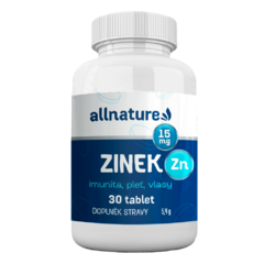Allnature Zinek 15 mg