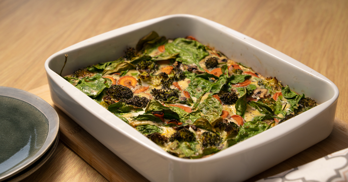Vaječná frittata plná bílkovin Vaječná frittata plná bílkovin