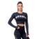 Černá Nebbia SPORTY HERO crop top s dlouhým rukávem 585