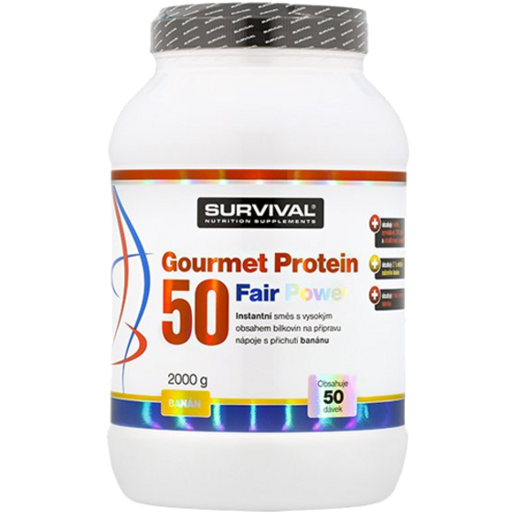 Survival Gourmet Protein 50 Fair Power 2000g - banán