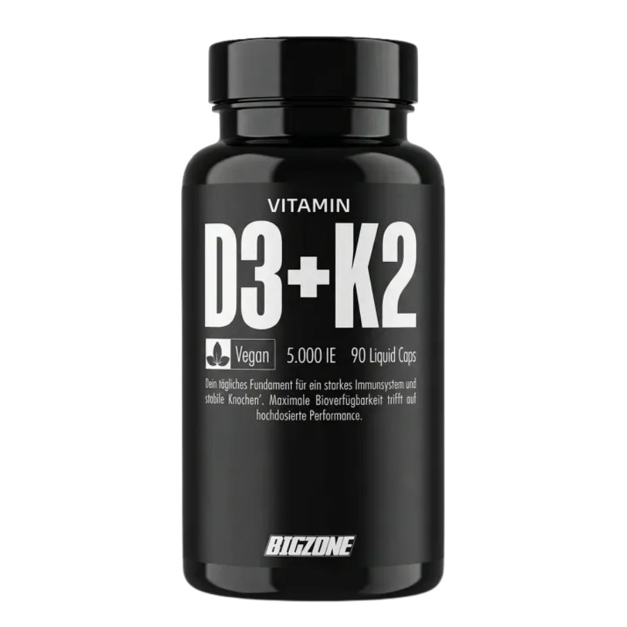 Big Zone Vitamin D3 + K2 Liquid Caps, 90 kapslí