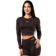 Tmavě hnědá Nebbia Seamless crop top s dlouhým rukávem POWER 892