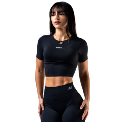 Nebbia Seamless crop top s krátkým rukávem POWER 891