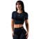 Černá Nebbia Seamless crop top s krátkým rukávem POWER 891