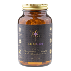NaturLabs Relax Chelat magnezu bisglicynian + bioaktywna witamina B6