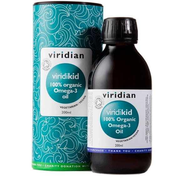 Viridian Viridikid Omega 3 Oil Organic - 200ml