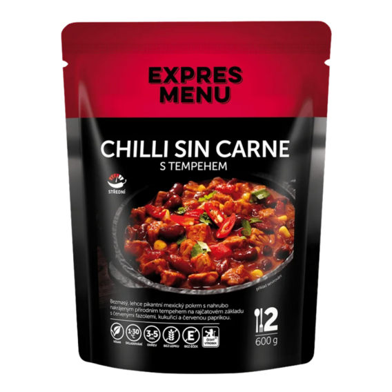 Expres menu Chilli sin carne s tempehem