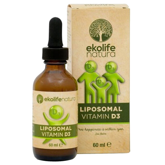 Ekolife Natura Liposomal Vitamin D3 60ml - meruňka