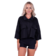 Černá Nebbia Boxy crop košile s kapsami URBAN MUSE 598