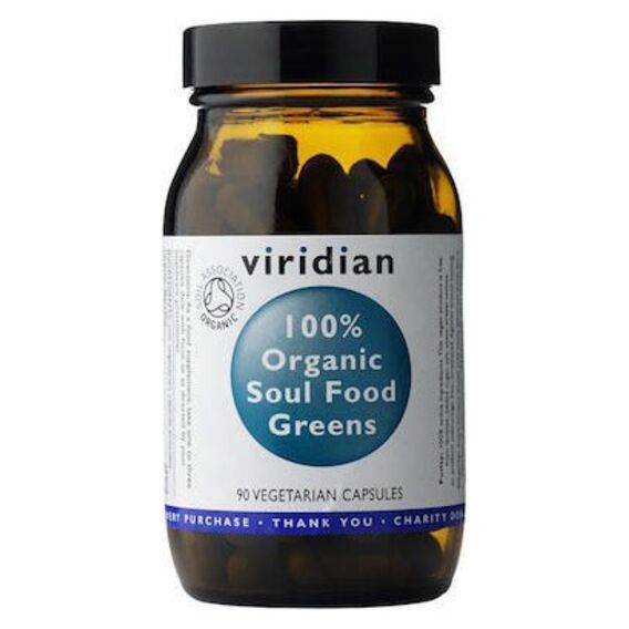 Viridian 100% Organic Soul Food Greens - 90 kapslí