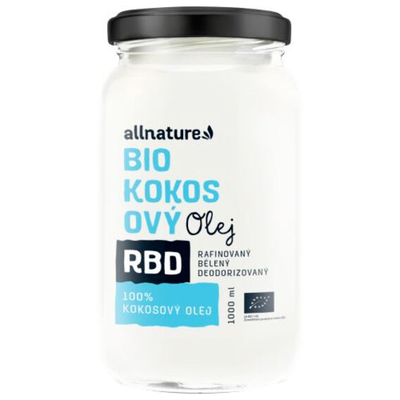 Allnature RBD Kokosový olej BIO bez vůně - 1000ml