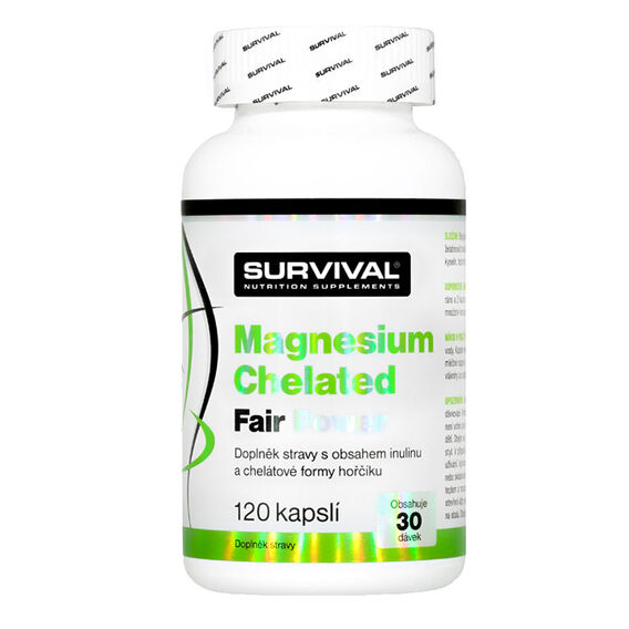 Survival Magnesium Chelated Fair Power - 120 kapslí