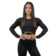 Zlatá Nebbia Dámský crop top s dlouhým rukávem INTENSE Perform 839
