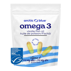 arctic blue® Omega 3 (550mg DHA, 275mg EPA &amp; Vitamin D 400IU) Alaska Native