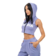 Fialová Nebbia Crop mikina bez rukávů MUSCLE MOMMY 258
