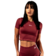 Červená Nebbia Seamless crop top s krátkým rukávem POWER 891