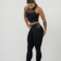 Černá Nebbia FIT Activewear legíny s vysokým pasem 443
