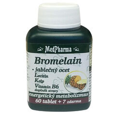 MedPharma Bromelain 300 mg + jabl. ocet + lecitin + kelp + B6