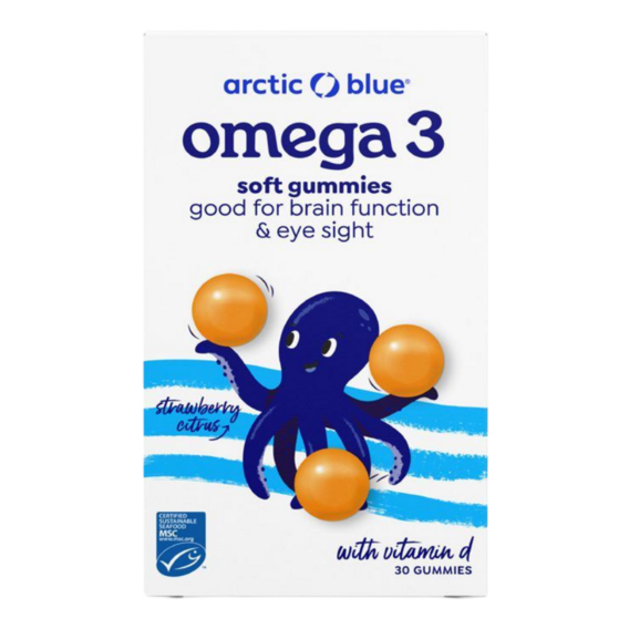 arctic blue® Kids Omega 3 (250 mg DHA, 70 mg EPA i witamina D 200IU)